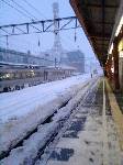 夕方の旭川駅。何となくもの悲しい