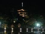 猿沢池と興福寺五重塔のライトアップ