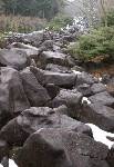 何度見ても不思議な「岩の川」。山添村のナベクラ渓